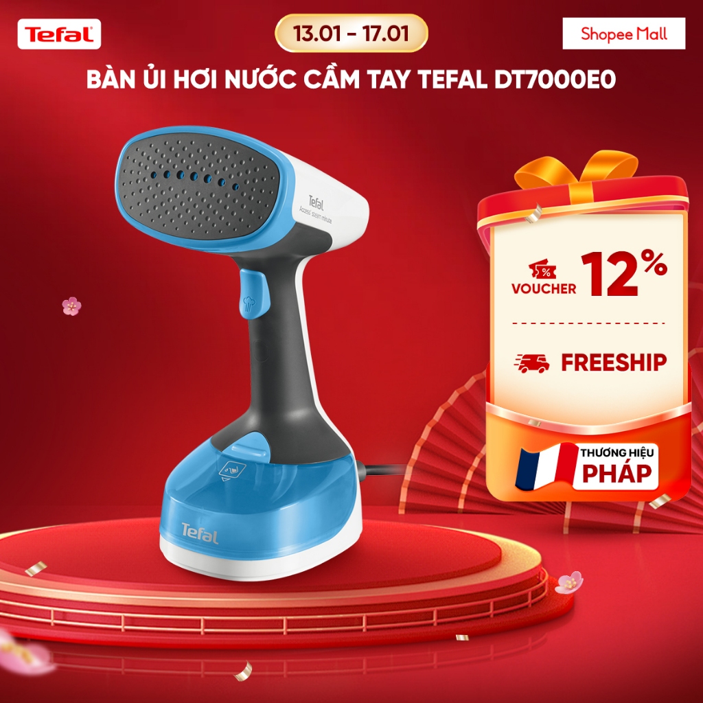Bàn ủi hơi nước cầm tay Tefal DT7000E0 - Xanh Dương, Dung lượng 150ml