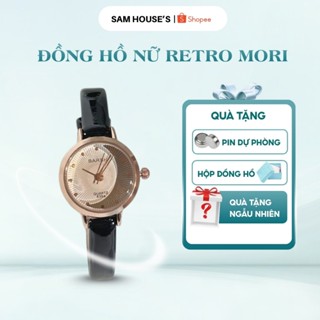 Đồng Hồ Nữ Đơn Giản Sang Trọng Ánh Sáng Retro Mori Phong Cách Mặt Số Nhỏ