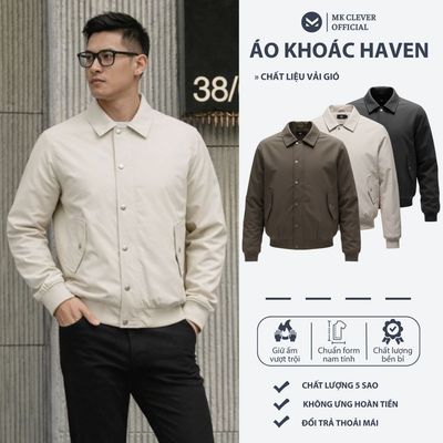 Áo Khoác gió nam Haven MKCLEVER chất liệu vải gió, mặc nhẹ giữ nhiệt tốt, form dáng trẻ trung chuẩn nam tính 50-90kg