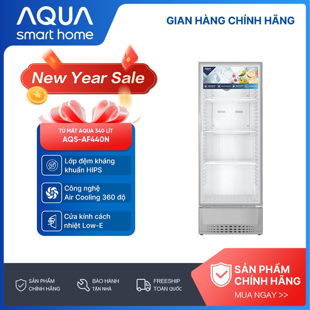 Tủ mát Aqua 320 Lít AQS-AF440N - Hàng chính hãng