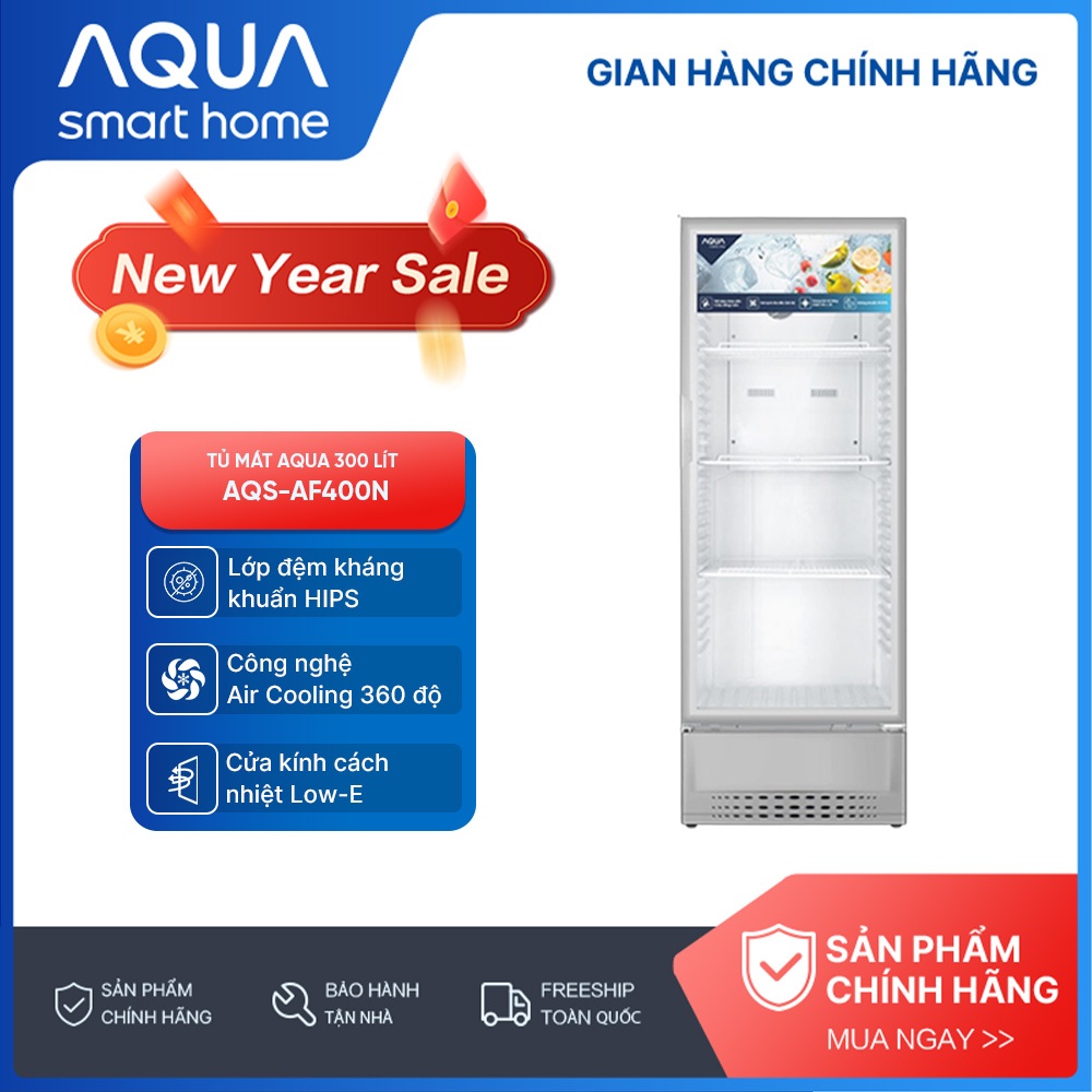 Tủ mát Aqua 280Lít AQS-AF400N - Hàng chính hãng