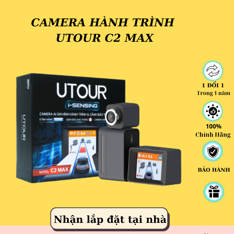 [HÀNG MỚI] Camera Hành Trình UTOUR C2 MAX | SIÊU NÉT 4K | BH 18 THÁNG