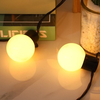 Dây Đèn Led Trang Trí Ngoài Trời Dài 10m 40 Bóng Tròn 5cm năng lượng mặt trời trang trí quán cà phê, trà chanh
