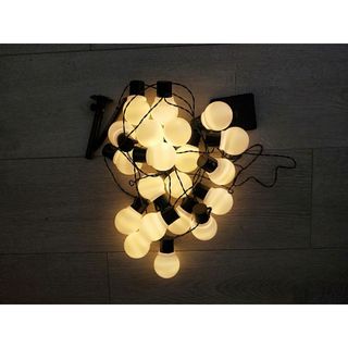 Dây Đèn Led Trang Trí Ngoài Trời Dài 10m 40 Bóng Tròn 5cm năng lượng mặt trời trang trí quán cà phê, trà chanh