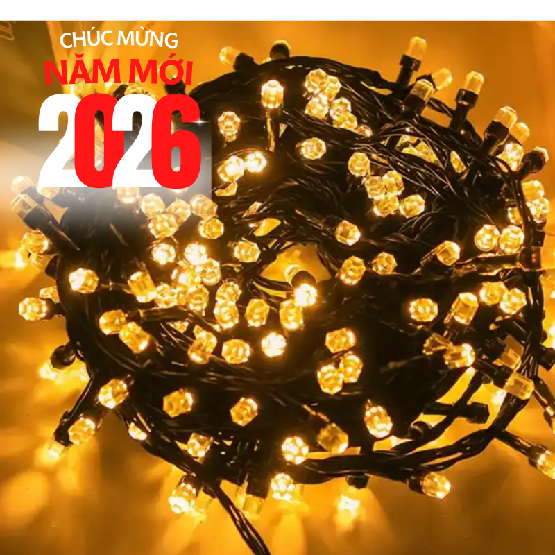 Đèn Led Nháy 50M Kim Cương, Dây Led 50M Trang Trí Tiểu Cảnh.