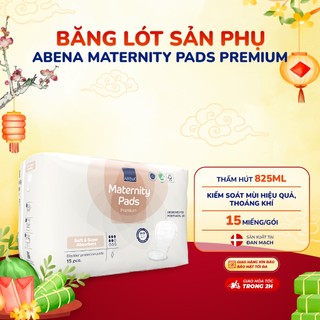 Băng lót sản phụ abena maternity pads premium siêu thấm hút 800ml chăm sóc mẹ sau sinh gói 15 miếng