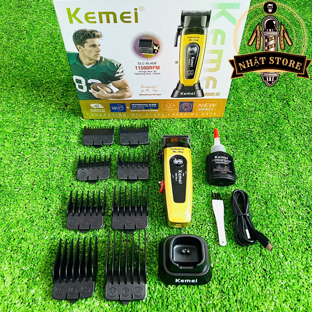Tông đơ cắt tóc Kemei Km 904 , động cơ không chổi than [ Chính Hãng ].