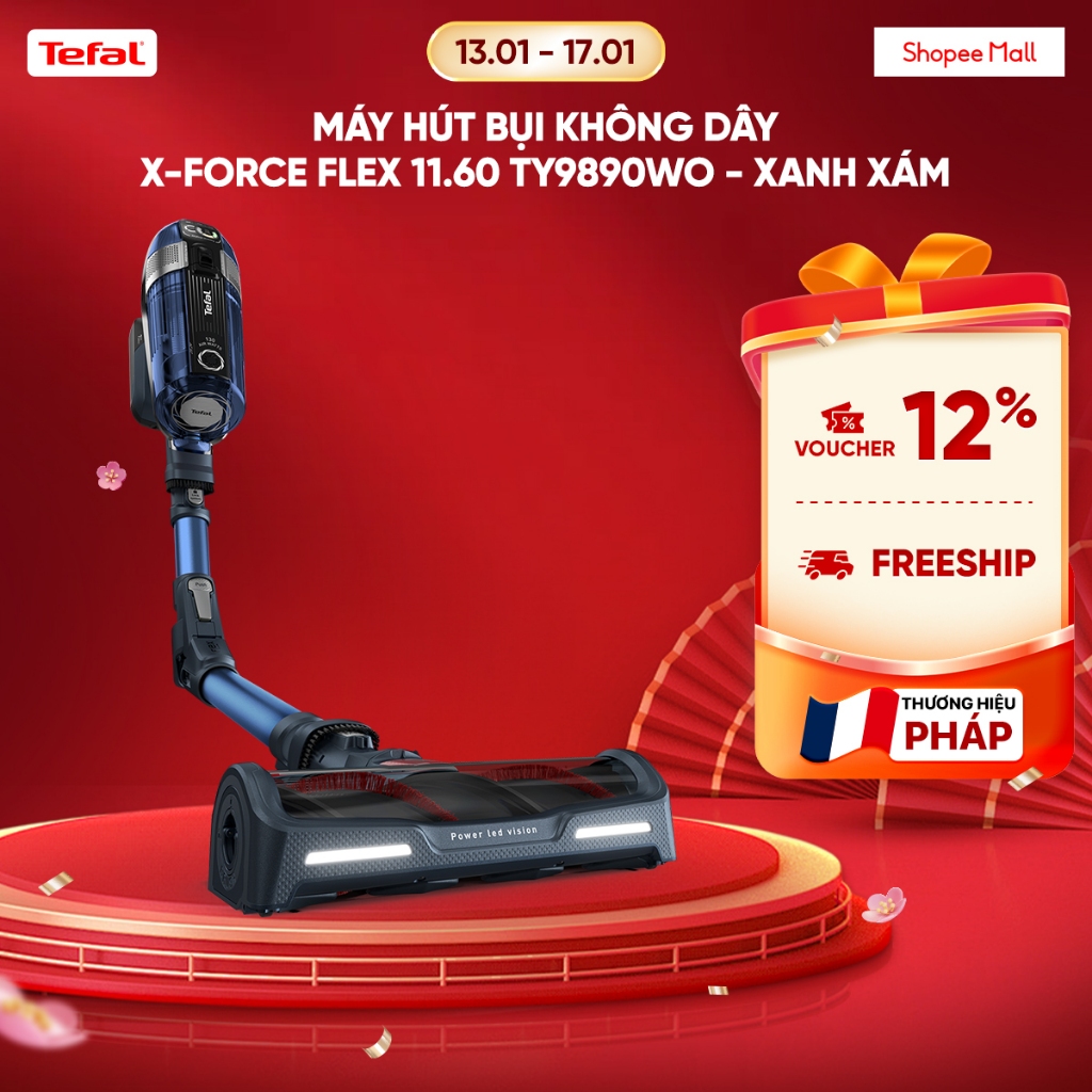 Máy hút bụi không dây X-force Flex 11.60 TY9890WO - Xanh xám