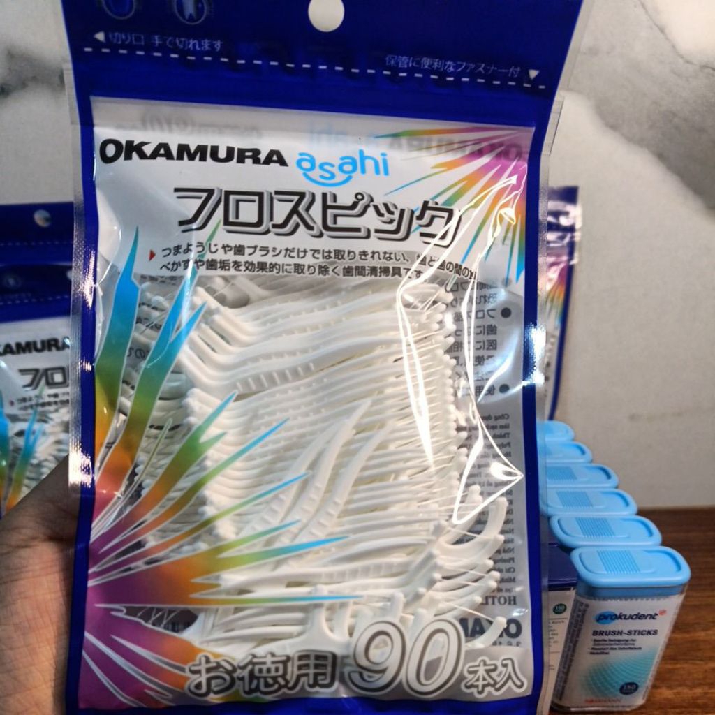 Tăm chỉ okamura loại gói 90c