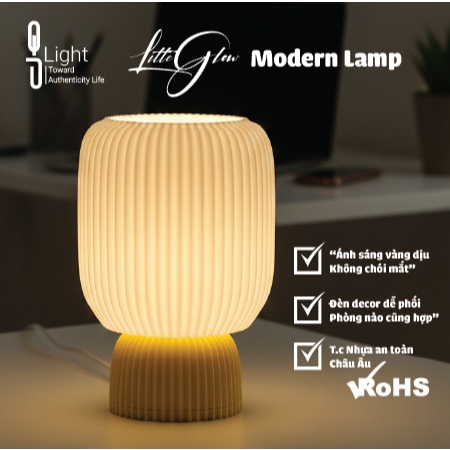 Đèn Bàn Decor Phòng Ngủ Ánh Sáng Vàng | Litter Glow LED 5W Ánh Sáng Vàng 3000K– QP Light