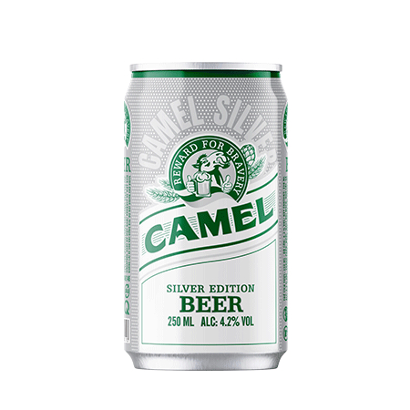 BIA CAMEL BẠC 4.2% 250ML (Thùng 24 Lon x 250ml)