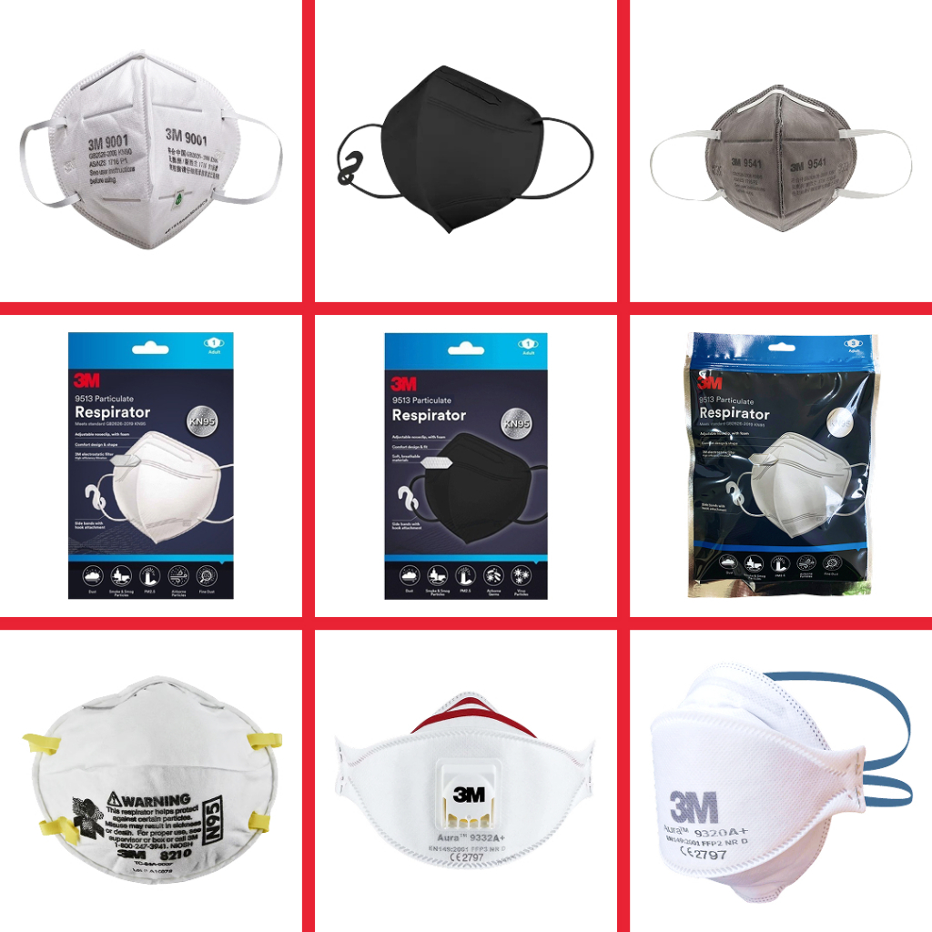 Khẩu Trang 3M Đầy Đủ Model 100% Chính Hãng - Khẩu Trang Than Hoạt Tính 3M KN95 KF94 N95 N99 9001 951