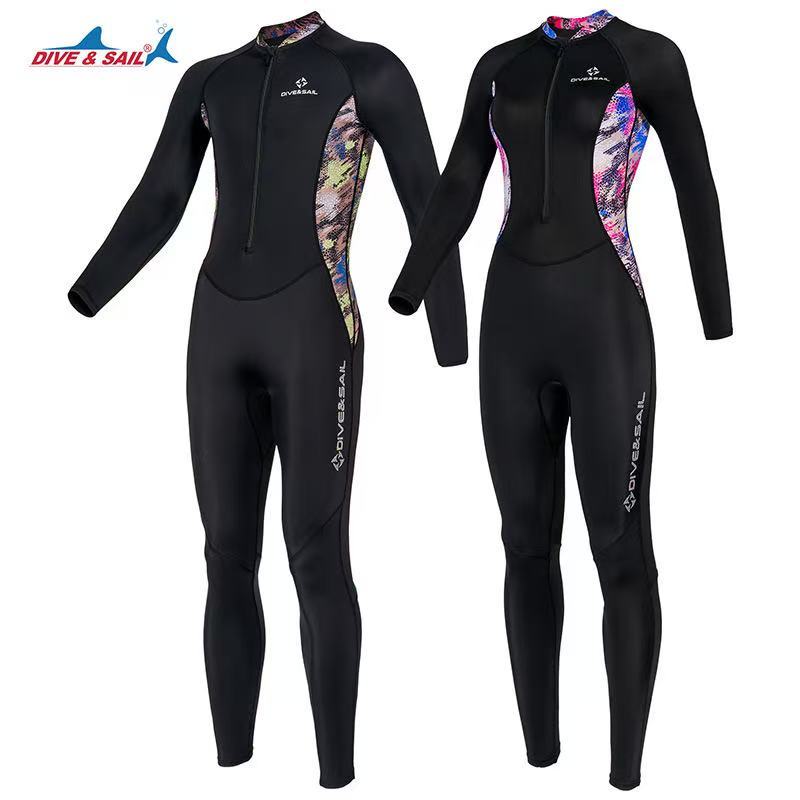 DIVE&SAIL Mùa hè Thin Jumper Diving Suit Nữ Chống nắng Tốc độ Khô Lặn Bơi Lướt Sóng Jellyfish Suit