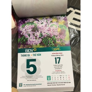 Bloc lịch cực đại (Size 25 x 35 cm) 2026 - PHONG CẢNH