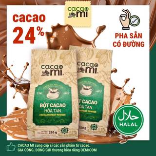 Bột cacao pha sẵn cacaomi hòa tan vị sô cô la ngọt dịu đậm đà ca cao nguyên chất