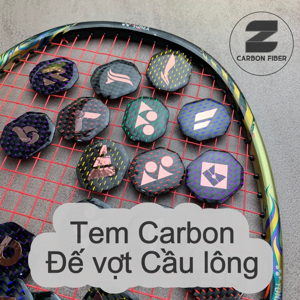 Tem Carbon dán đế vợt Cầu lông