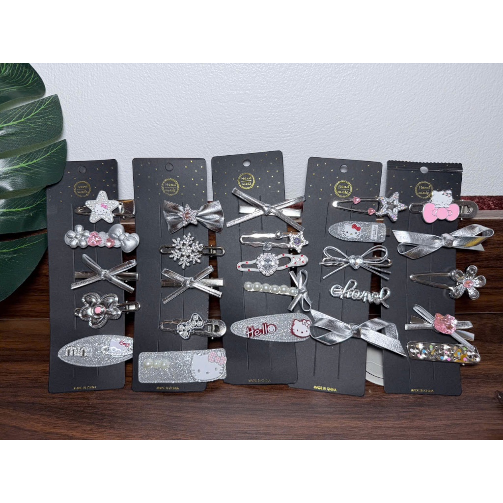 [ẢNH THẬT ] SET KẸP TÓC BẠC ÁNH KIM – PHONG CÁCH TIỂU THƯ, HÀN QUỐC Set gồm nhiều kẹp tóc nhỏ xinh t