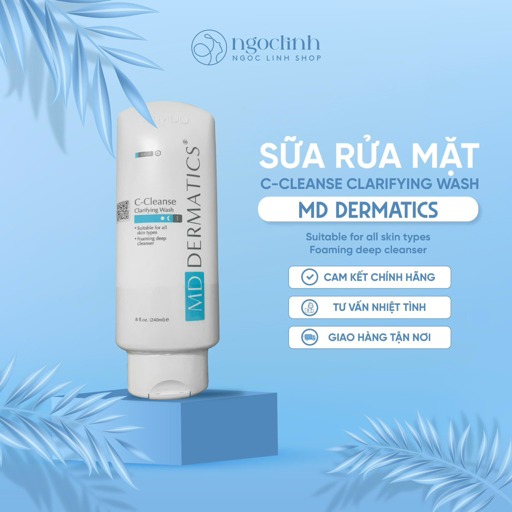 sữa rửa mặt Md dermatics số 1 C-Cleanse Clarifying Wash - Sữa Rửa Mặt dành cho da thường