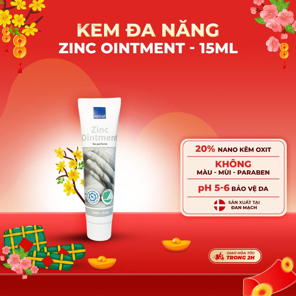 Kem chống hăm Abena ZinC Ointment - Dịu nhẹ và an toàn cho trẻ sơ sinh