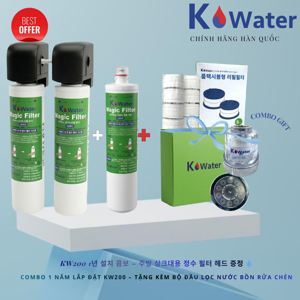 [CHÍNH HÃNG] Lõi Lọc K water Cho Đầu Lọc Bồn Rửa Chén 815 – KW200 / KW600