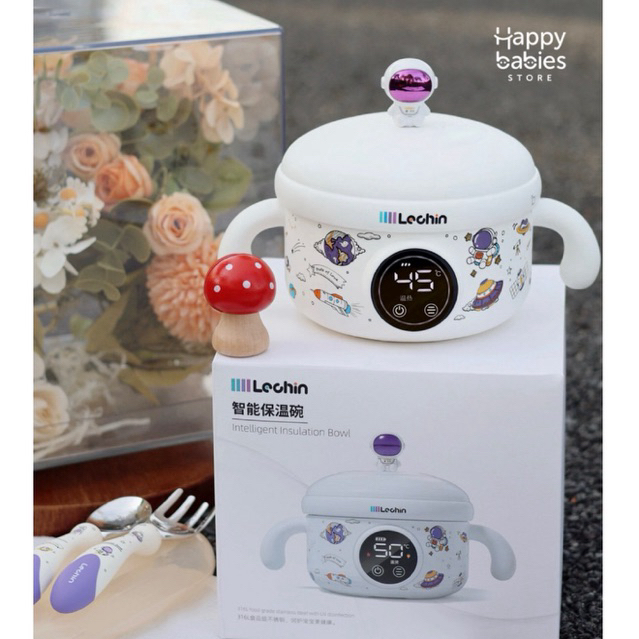 Bát ăn dặm giữ nhiệt thông minh chính hãng Lechin Pro cao cấp