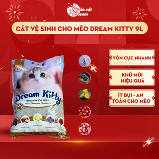 Cát Vệ Sinh Cho Mèo Dream Kitty 9L – Cát mèo Vón Cục Nhanh, Khử Mùi Hiệu Quả, Ít Bụi An Toàn