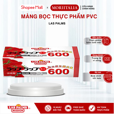Màng Bọc Thực Phẩm Las Palms Mission chính hãng 30cmx500m kèm dao nhựa - Chất liệu PVC-MBTP00006071