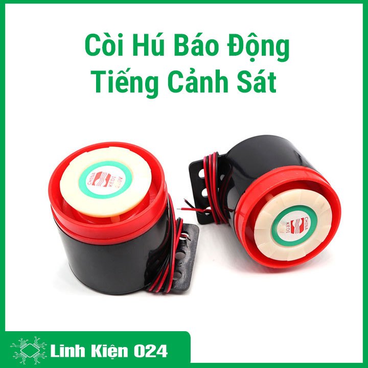 Còi Hú Báo Động 1 Tiếng Cảnh Sát- 12VDC