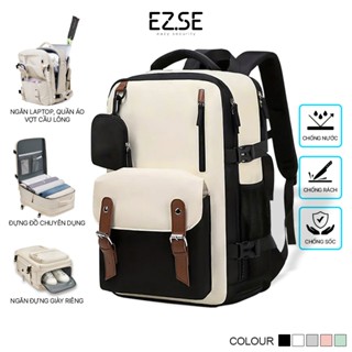 Balo du lịch chống nước cao cấp kích thước lớn EAZY BLA12 có ngăn đựng giày , Balo đựng quần áo vợt cầu lông