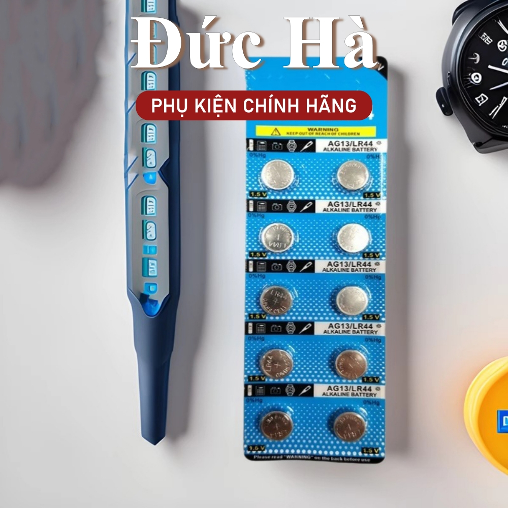 Vỉ 10 Viên Pin TIANQIU AG13 / Lr44, AG10 / Lr1130, Ag3 / Lr41, Ag1 / Lr621 Chính Hãng Tốt | Đức Hà 0