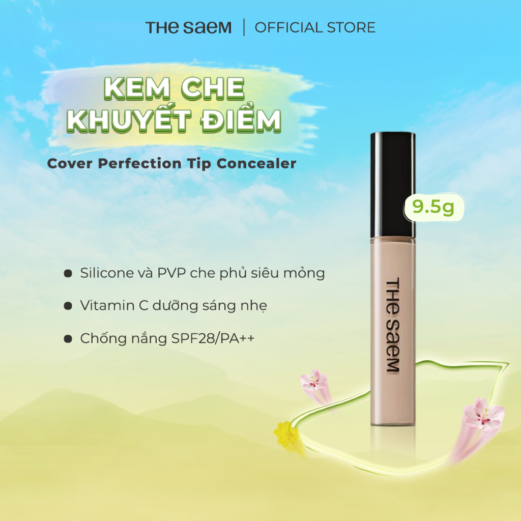 [the SAEM x Harry] Che khuyết điểm chống nắng che phủ cao the SAEM Cover Perfection Tip Concealer (9