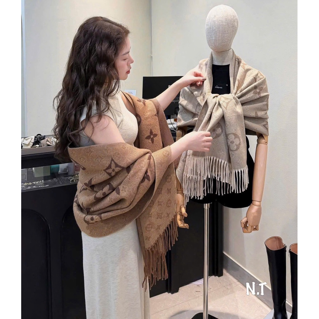 Khăn dạ cao cấp dày ấm 60x180 nhiều màu xinh