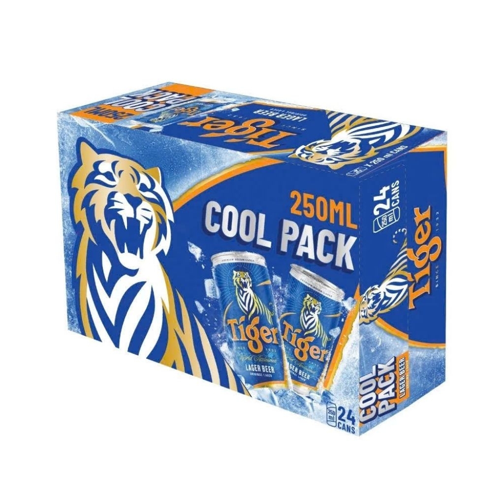Thùng 24 lon bia Tiger nâu 250ml