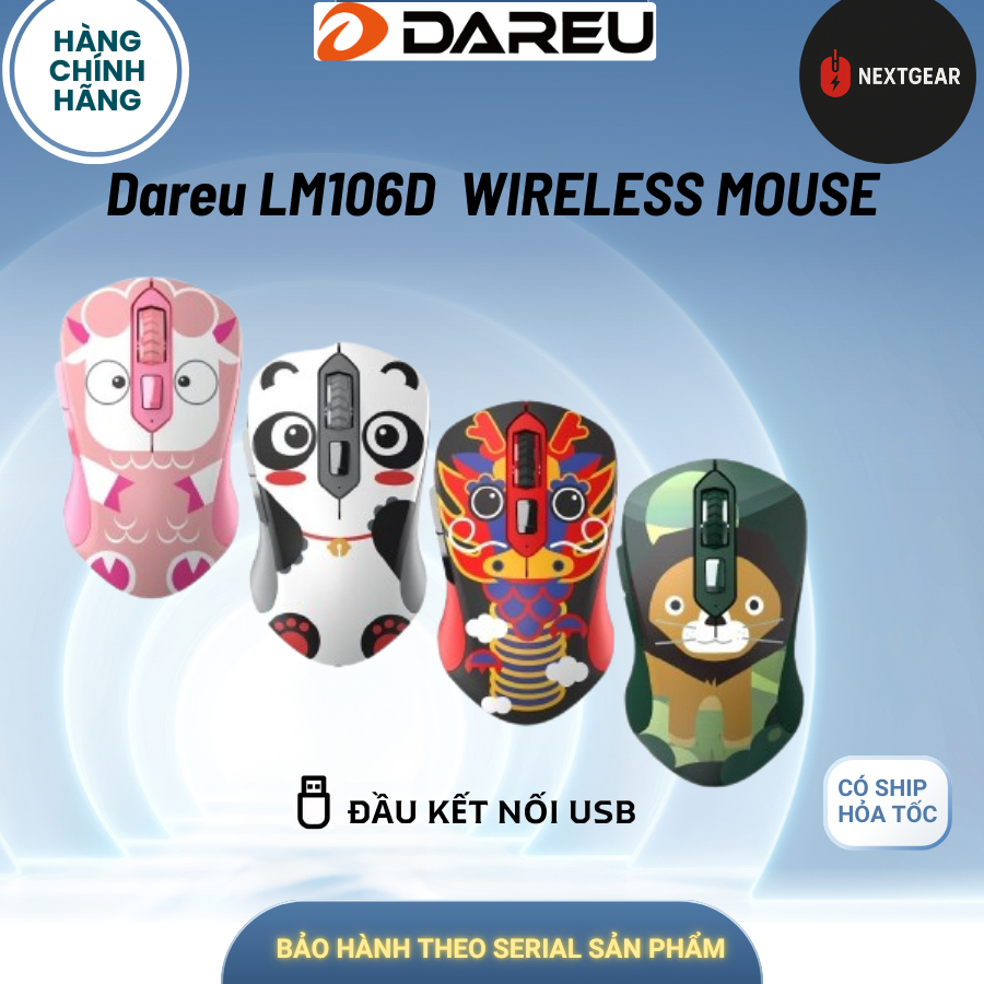 CHUỘT KHÔNG DÂY DAREU LM115G MULTI-COLOR