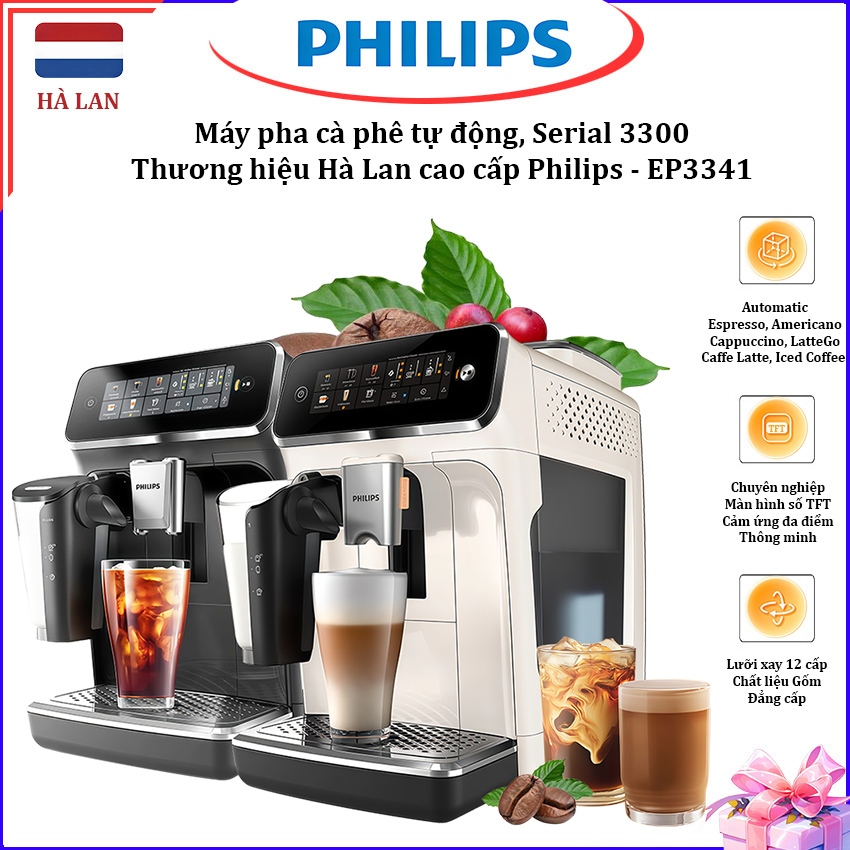 bình đựng hạt pha cà phê tự động Serial 3300 Espresso, Americano, Capuccino, Latte. Thương hiệu Hà L