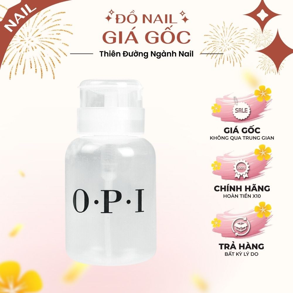 Bình nhún đựng nước lau gel, acetone OPI 200ml, lọ đựng dung dịch chuyên dụng
