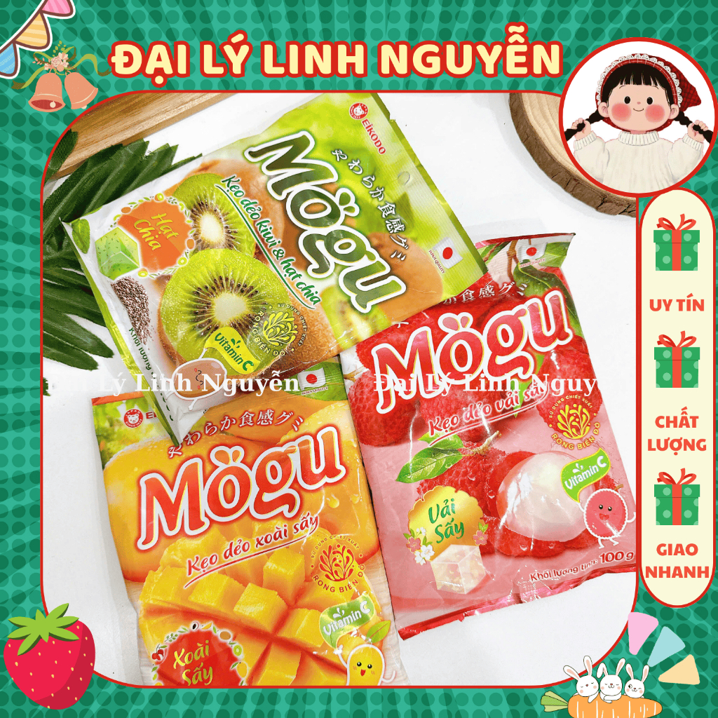 Kẹo Dẻo Mogu Eikodo vị trái cây tươi mát, Kẹo Eikodo Nhật Bản hot nhất