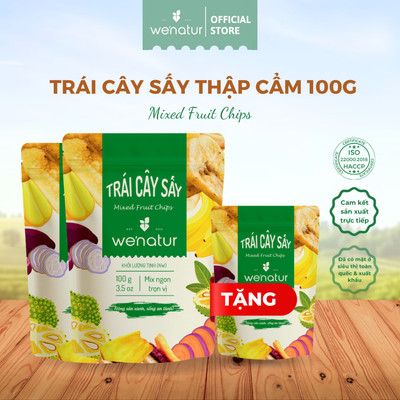 [COMBO GIÁ HỜI] Combo 2 Gói Trái Cây Sấy Giòn We'natur 100g (tặng 1 Trái cây sấy 100g)