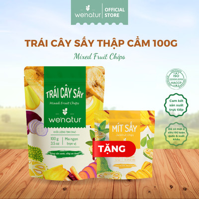 [MUA 1 TẶNG 1] Trái Cây Sấy Thập Cẩm Không Đường We'natur 100g (tặng 1 mít sấy 35g)