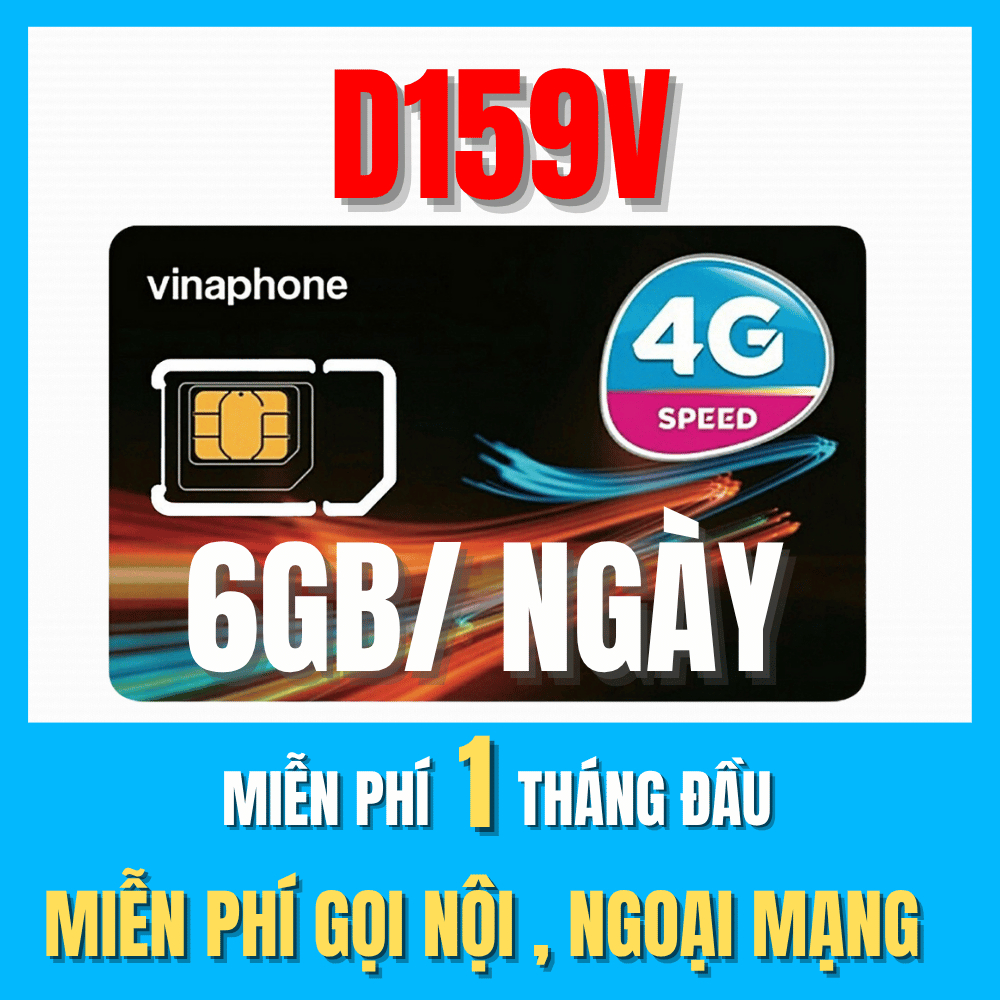 [ SALE SỐC ] Sim Data Vina 5G Sẵn 1 Tháng Đầu Tặng Data Cực Khủng 6GB/Ngày Kèm Nghe Gọi Giá Rẻ