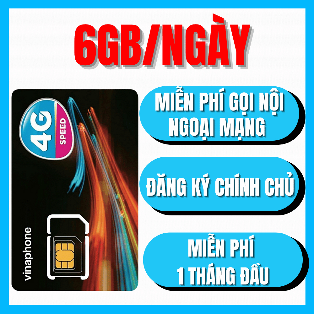 Miễn Phí 1 Tháng Sim 5G Vinaphone D159V Tặng 6GB/Ngày Vào Mạng Thả Ga Kèm Phút Gọi Không Giới Hạn