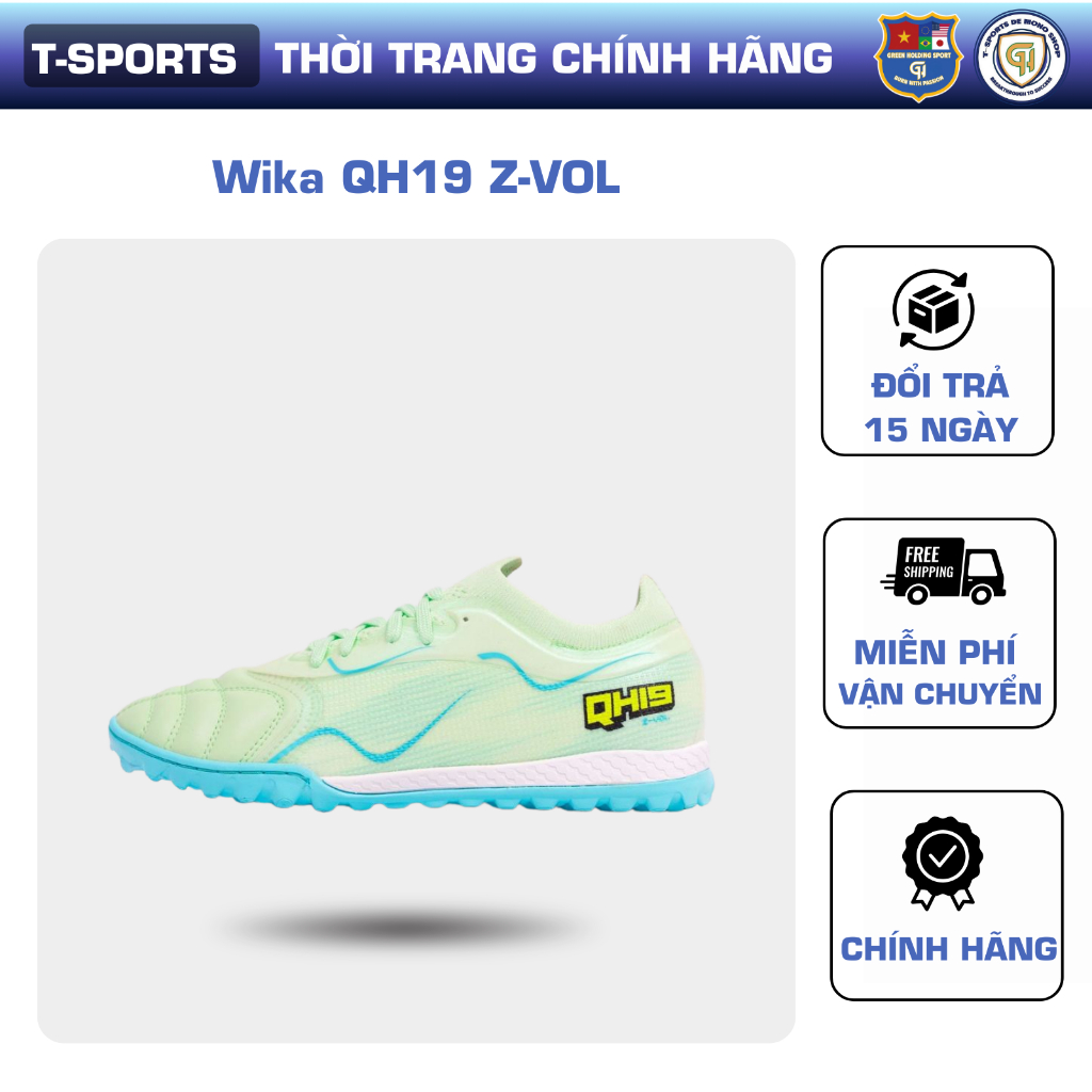 Giày Đá Bóng Wika QH19 Z-VOL - Siêu Nhẹ, Bám Sân TF, Ôm Chân