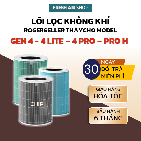 Lõi lọc không khí Rogerseller® tương thích, thay thế cho lõi lọc Air Purifier 4 (Gen4)/ 4Lite/ 4 Pro