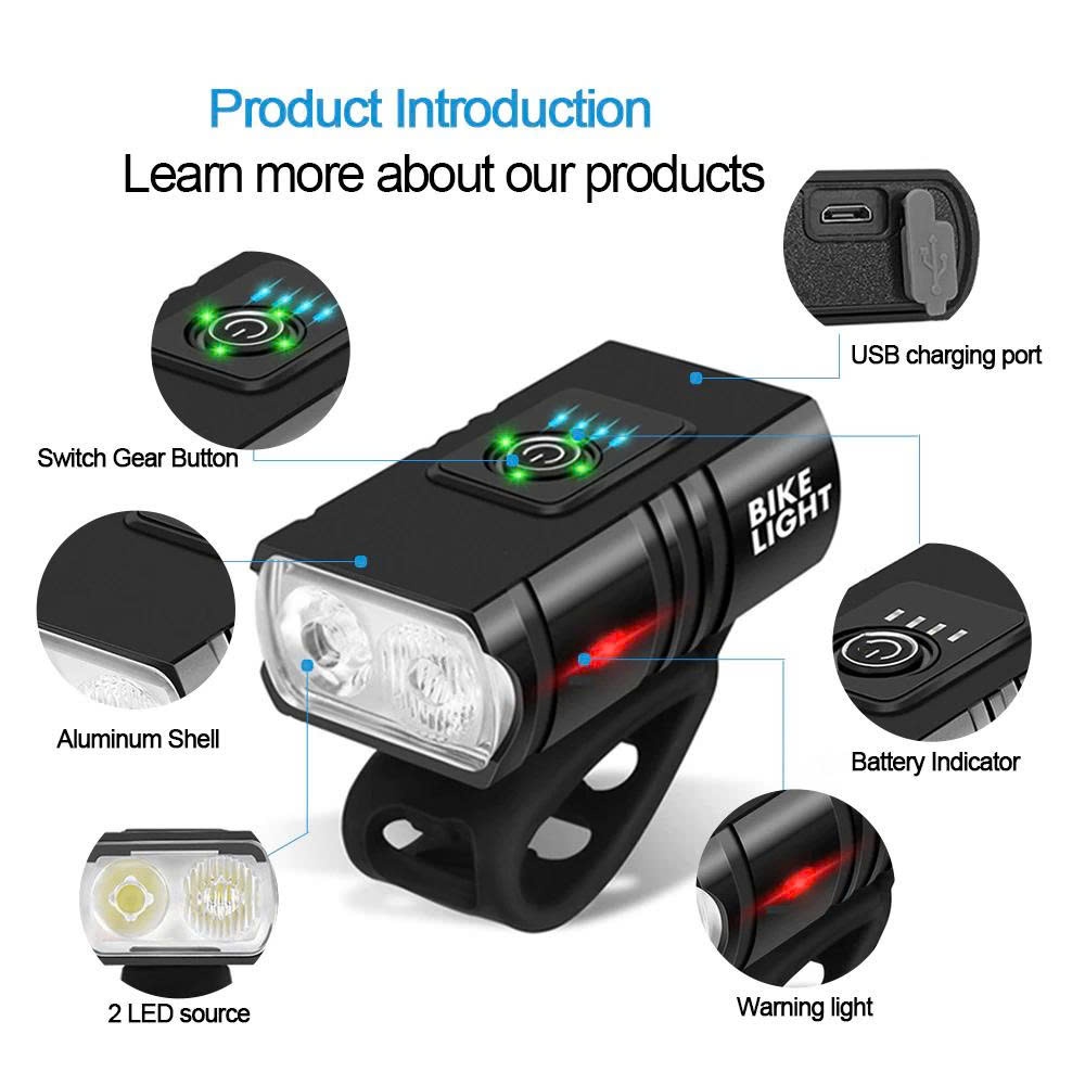 Đèn Leg Nhỏ Bike Light  Xe Đạp 6 Chế Độ Siêu Sáng