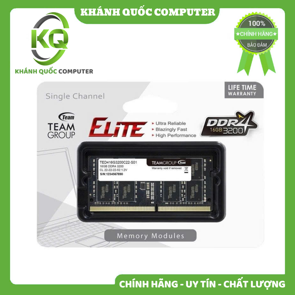Ram laptop Team Group 16GB DDR4 bus 3200Mhz Chính hãng