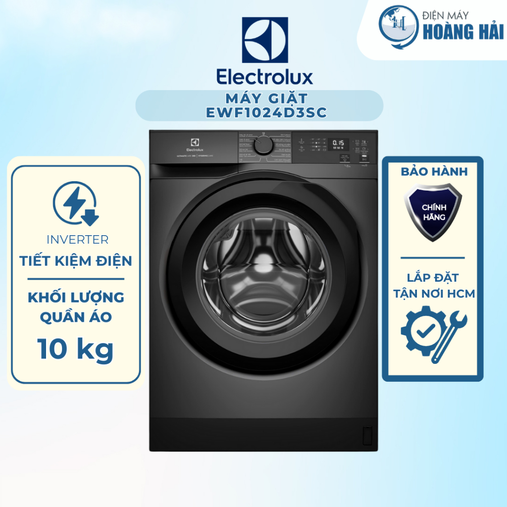 EWF1024D3SC (Đen Xám) | EWF1024D3WC (Trắng) | Máy giặt Electrolux UltimateCare 300 Inverter 10 Kg - 