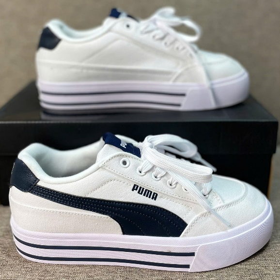 Giày Puma Court Classic Vulcanized Chính Hãng | Sneaker Màu Trắng | Form Chuẩn – Dễ Phối Đồ