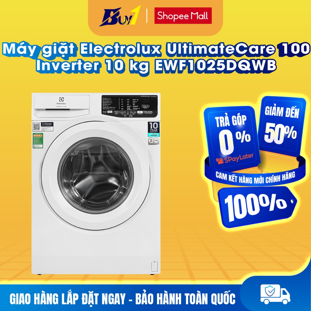EWF1025DQWB - Máy giặt Electrolux Inverter UltimateCare 100 10 kg EWF1025DQWB - Hàng chính hãng
