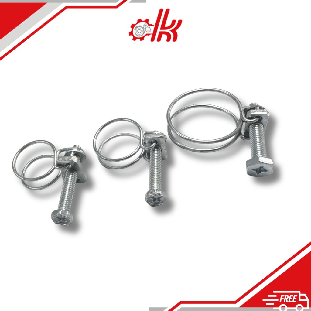 Cổ dê 2 dây bằng sắt , Đai siết ống nước, quai dê cùm siết ống