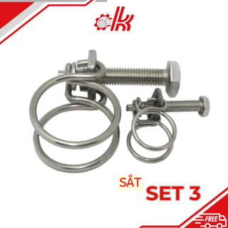 Cổ dê 2 dây bằng sắt , Đai siết ống nước, quai dê cùm siết ống